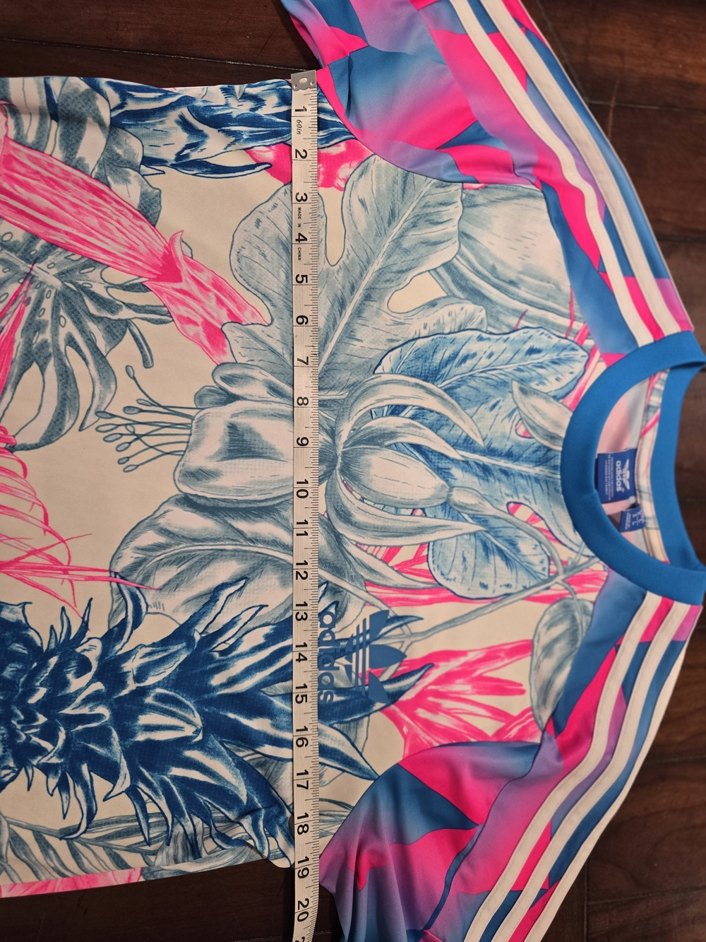 Adidas Originals Flower Rush Men's Ringer t-shirt Sz M - Soccer style- soft! - Picture 6 of 8